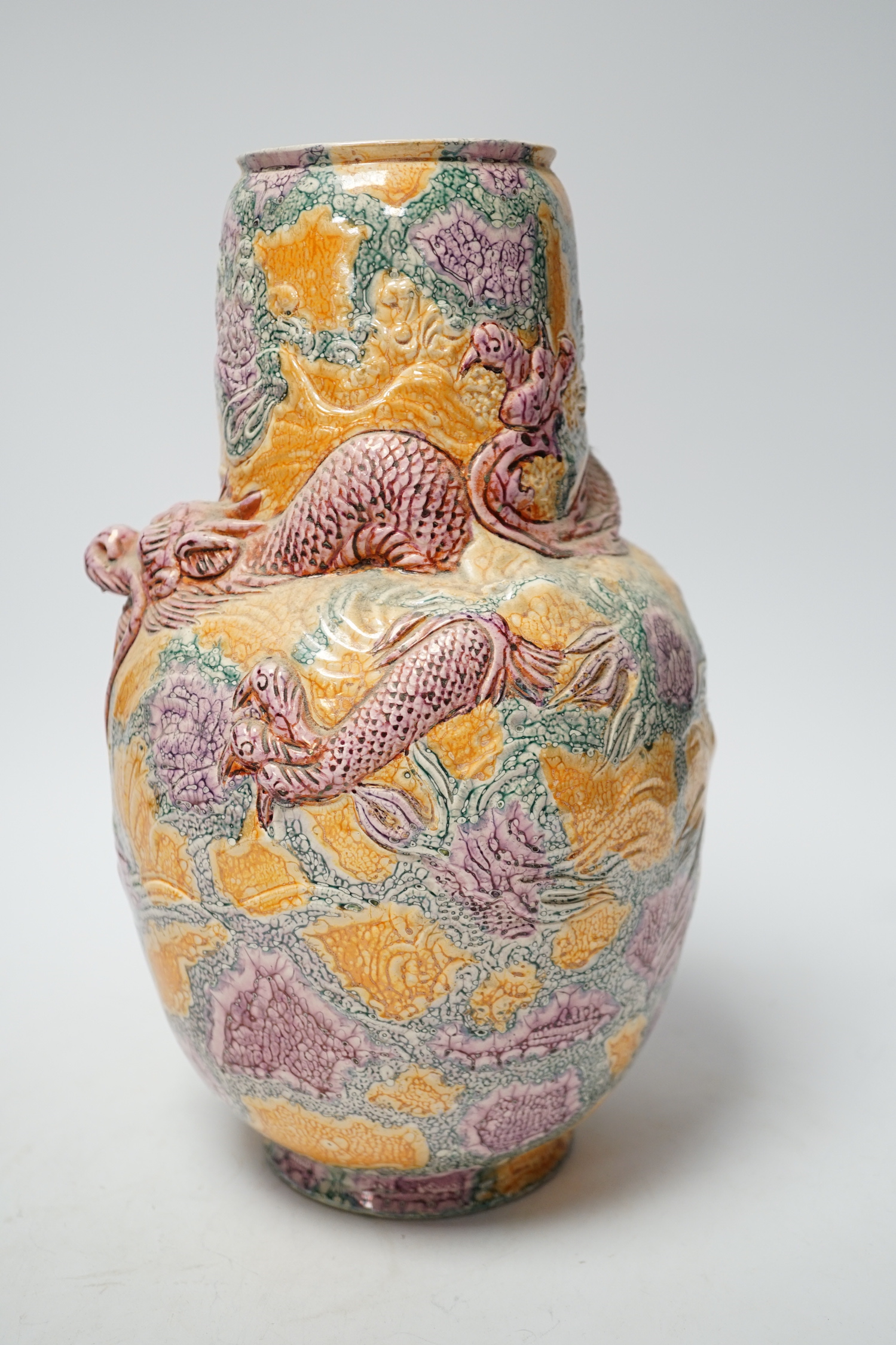 A Bretby ‘dragon’ vase, model number 2022E, 27cm